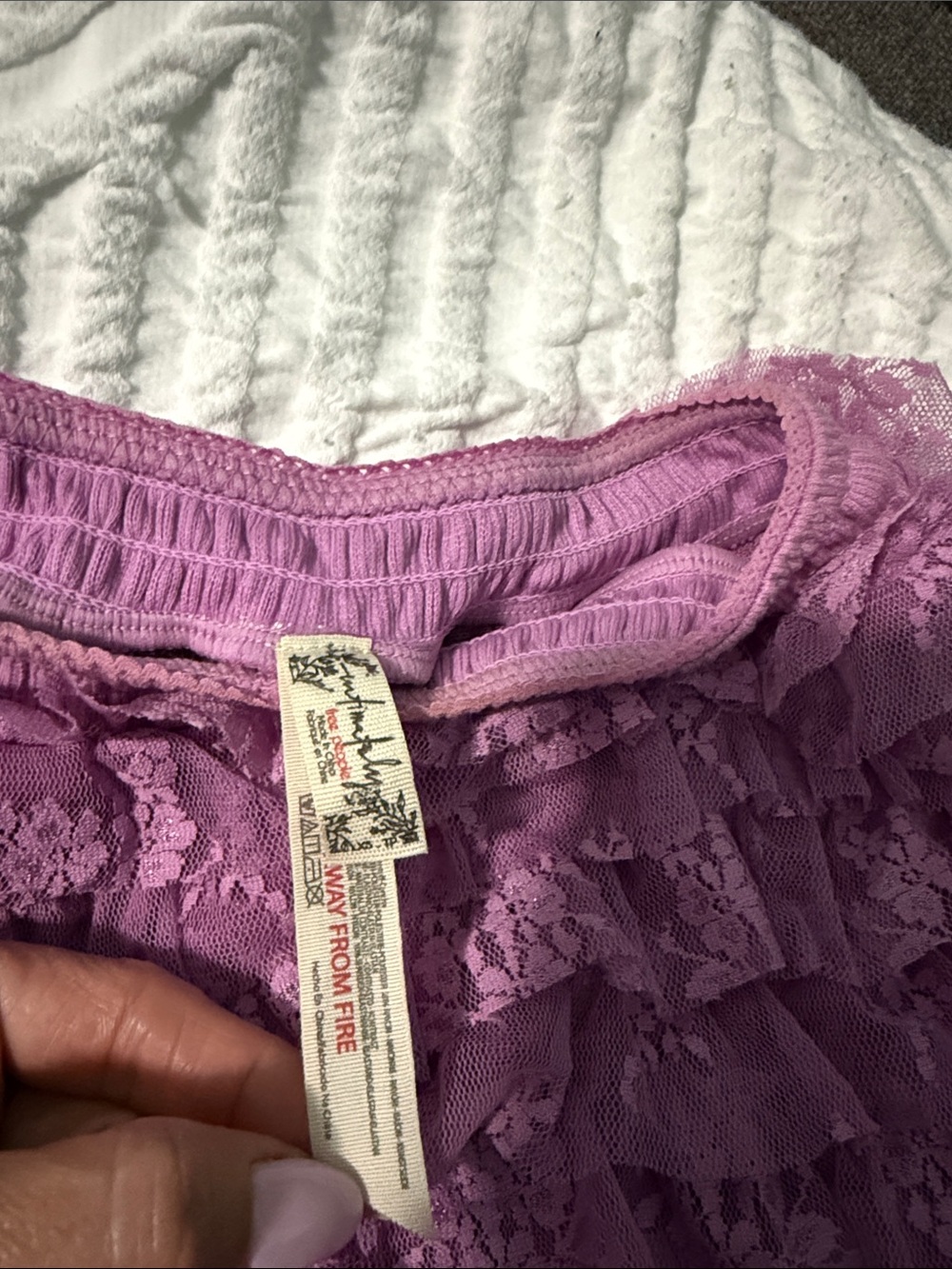 Free People Purple Ruffle Lace Boyshorts - Picture 2 of 2